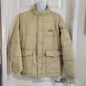 Vintage Trojan Pfizer Genetics Puffer Jacket Puffy Coat Size Large